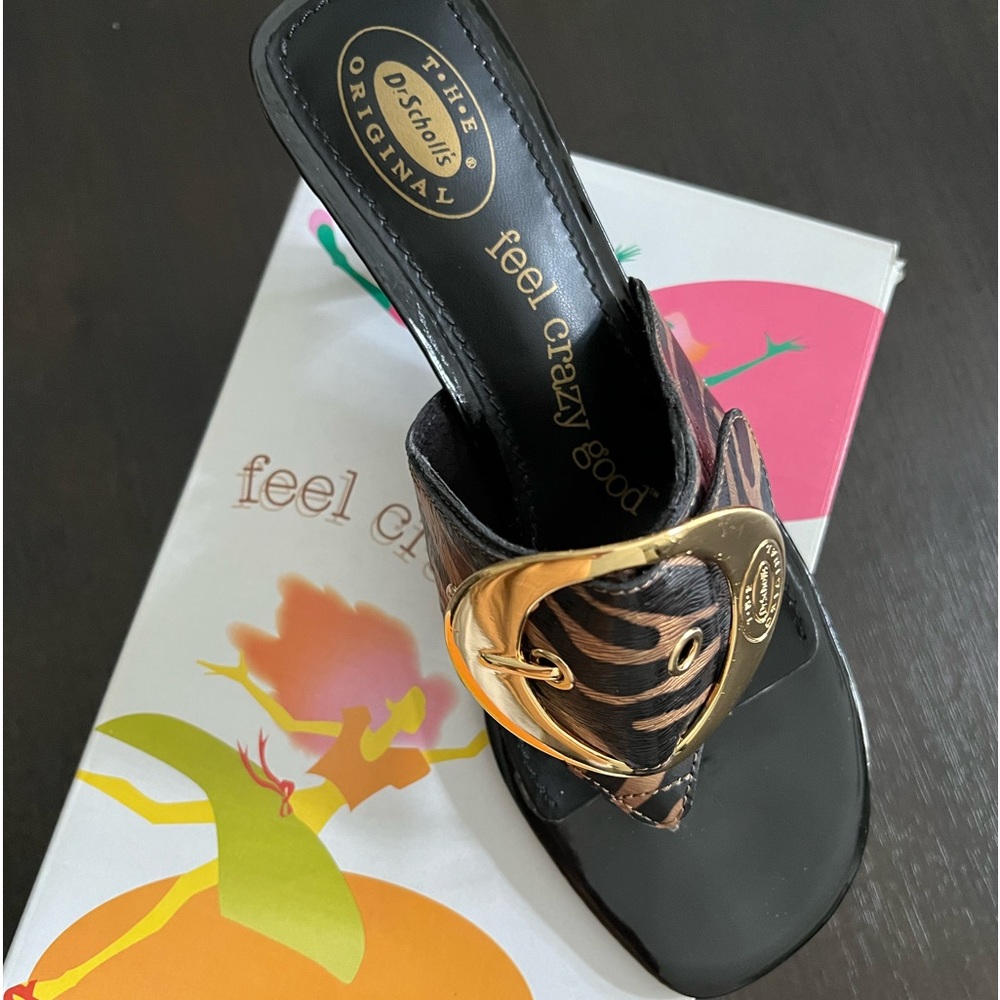 Dr Scholl’s Zodiac Gold Zebra Pat Shoes New Size 8